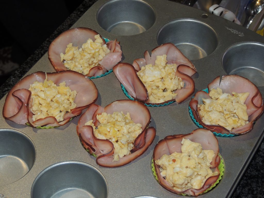 Scrambled Egg in the Ham Cups